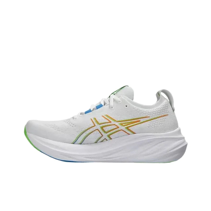 Asics Nimbus 26 Running Shoes Men Cushion Stability Asics Sports Shoes Unisex Sneakers White