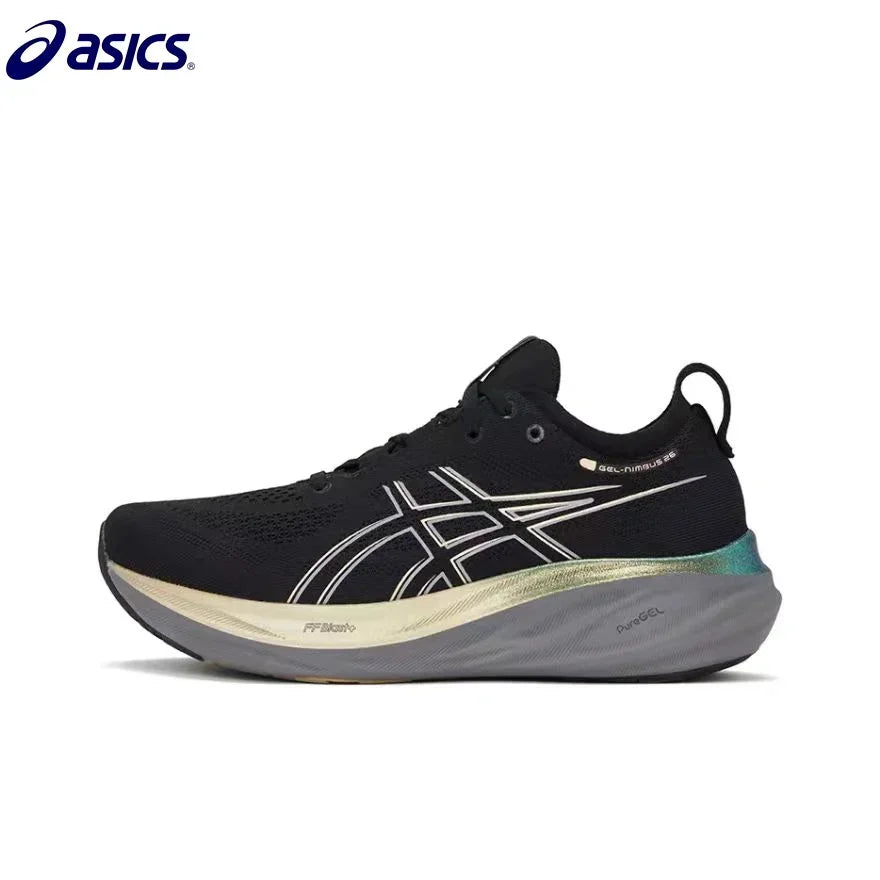 Asics Nimbus 26 Running Shoes Men Cushion Stability Asics Sports Shoes Unisex Sneakers White