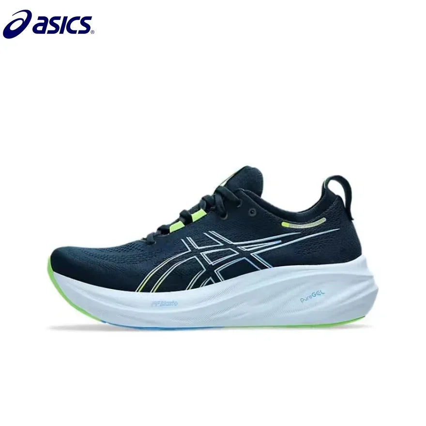 Asics Nimbus 26 Running Shoes Men Cushion Stability Asics Sports Shoes Unisex Sneakers White