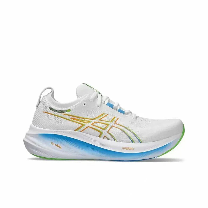 Asics Nimbus 26 Running Shoes Men Cushion Stability Asics Sports Shoes Unisex Sneakers White