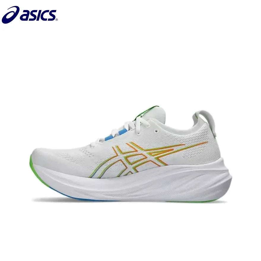 Asics Nimbus 26 Running Shoes Men Cushion Stability Asics Sports Shoes Unisex Sneakers White