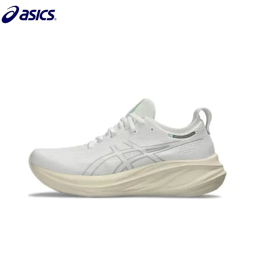 Asics Nimbus 26 Running Shoes Men Cushion Stability Asics Sports Shoes Unisex Sneakers White