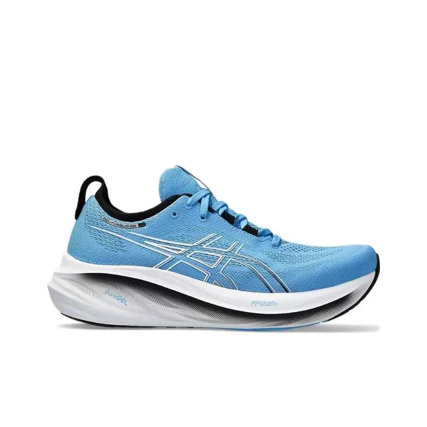 Asics Nimbus 26 Running Shoes Men Cushion Stability Asics Sports Shoes Unisex Sneakers White