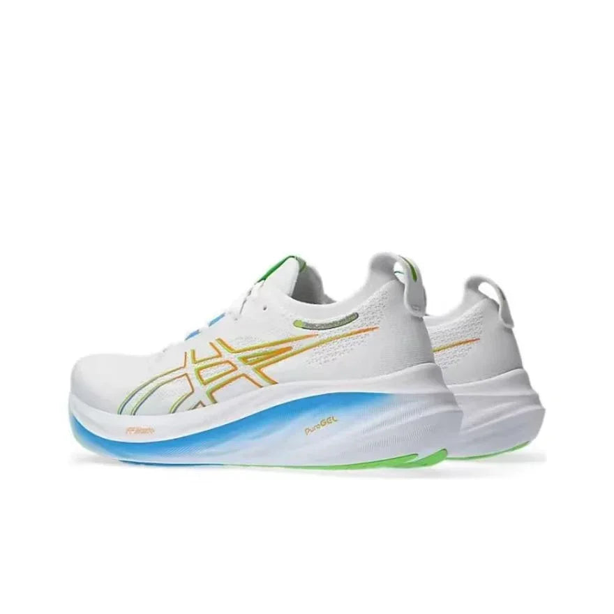 Asics Nimbus 26 Running Shoes Men Cushion Stability Asics Sports Shoes Unisex Sneakers White